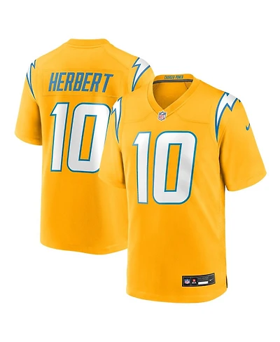 Nike Men's Justin Herbert Gold Los Angeles Chargers Alternate Charger Power Game Player Jersey