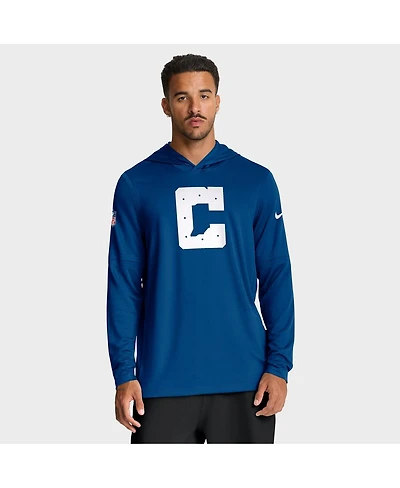 Nike Men's Royal Indianapolis Colts Alt Pack Option Read Performance Long Sleeve Hoodie T-Shirt