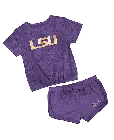 Colosseum Toddler 2-Piece Purple Lsu Tigers Fern T-Shirt and Shorts Set