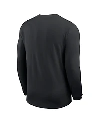 Nike Men's Black Iowa Hawkeyes 2025 Sideline Coach Uv Performance Long Sleeve T-Shirt
