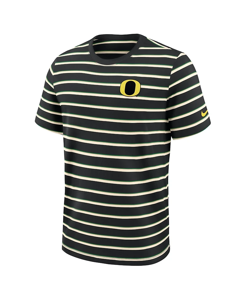 Nike Men's Black Oregon Ducks Athletic Prep Legacy Summit Stripe T-Shirt