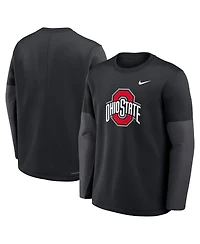 Nike Men's Ohio State Buckeyes 2025 Sideline Coach Performance Long Sleeve T-Shirt