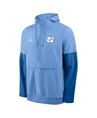 Nike Men's Light Blue North Carolina Tar Heels Anorak Half-Zip Hoodie Jacket