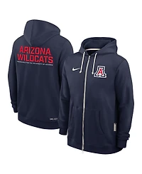 Nike Men's Navy Arizona Wildcats 2025 Sideline Performance Full-Zip Hoodie
