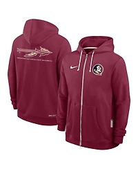 Nike Men's Garnet Florida State Seminoles 2025 Sideline Performance Full-Zip Hoodie