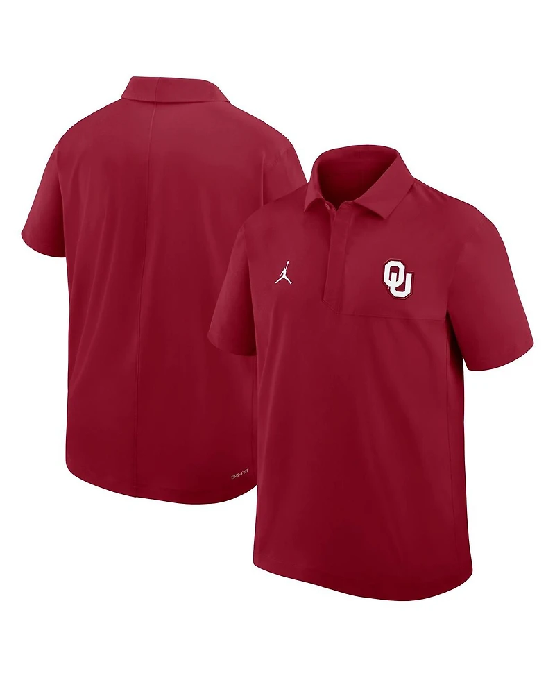 Jordan Men's Crimson Oklahoma Sooners 2025 Coaches Sideline Polo Shirt