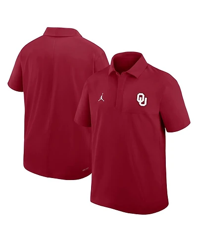 Jordan Men's Crimson Oklahoma Sooners 2025 Coaches Sideline Polo Shirt