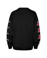 '47 Brand Women's Black Baltimore Ravens Go Big Oversized Pullover Sweatshirt
