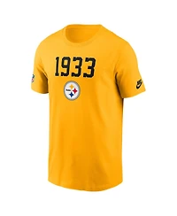 Nike Men's Gold Pittsburgh Steelers 1933 Alt Pack Onside Conversion Performance T-Shirt