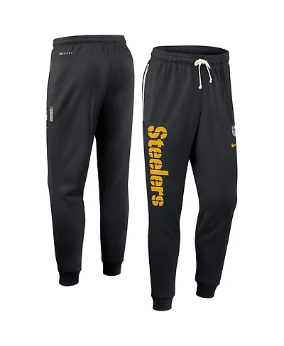Nike Men's Black Pittsburgh Steelers Sideline Ground Game Performance Taper Pants