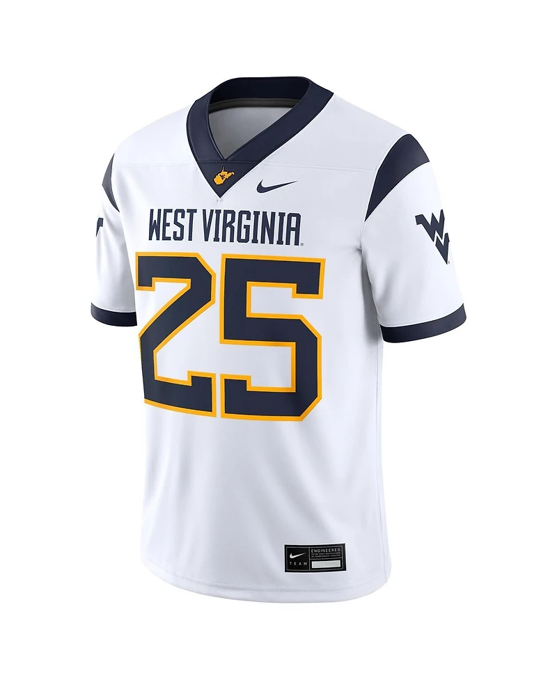 Nike Men's 25 White West Virginia Mountaineers Limited Away Game Jersey