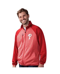 G-iii Sports by Carl Banks Men's Red Philadelphia Phillies Runners Raglan Full-Zip Track Jacket