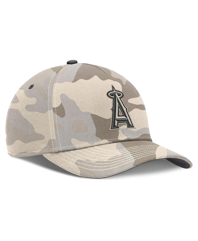 Nike Men's Natural Los Angeles Angels Camo Pack Rise Adjustable Hat