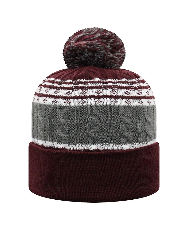 Top of the World Men's Maroon Texas A&M Aggies Altitude Cuffed Pom with Knit Hat