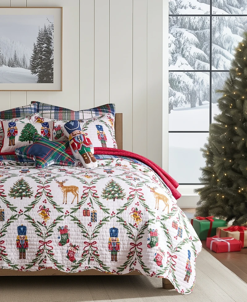 Levtex Home Festive Nutcrackers 2-Pc. Sham Set, European