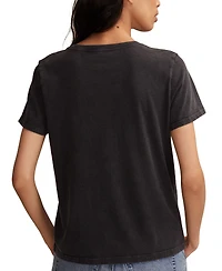 Lucky Brand Women's Grateful Dead Flower Bear Classic Crew Neck T-shirt