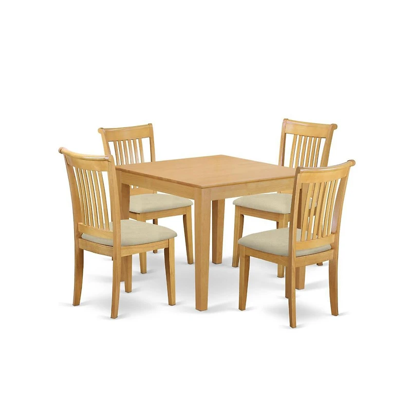 East West Furniture Dining Room Set Oak