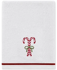 Decor Studio Holiday Candy Canes Turkish Cotton 2-Pc. Hand Towel Set, 16" x 28"