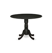 East West Furniture Dining Room Set Wirebrushed Black