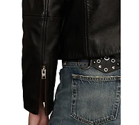 Lucky Brand Women's Zip Up Leather Jacket