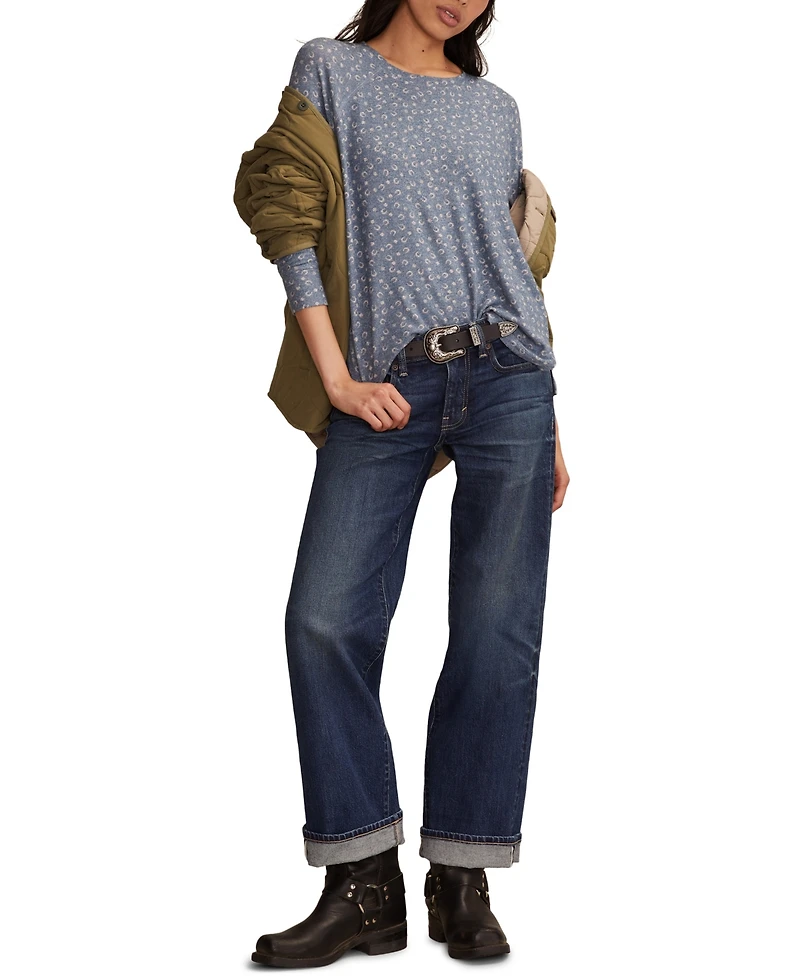 Lucky Brand Women's Cloud Long Sleeve Crew Neck Sweater