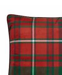 Truly Soft Red Plaid Decorative Pillow, 18" x 18"