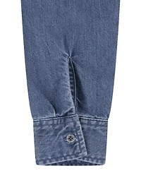 Levi's Big Boys Logo Western Denim Twill Long Sleeve Shirt