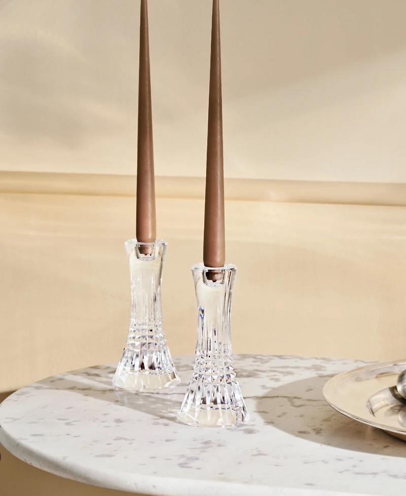 Waterford Lismore Diamond Candlestick 7", Set of 2