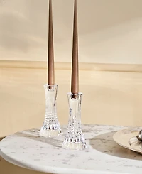 Waterford Lismore Diamond Candlestick 7", Set of 2