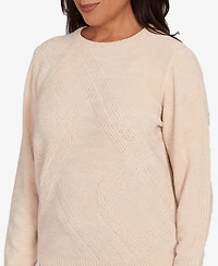 Alfred Dunner Women's Classic Cable Chenille Pullover Sweater