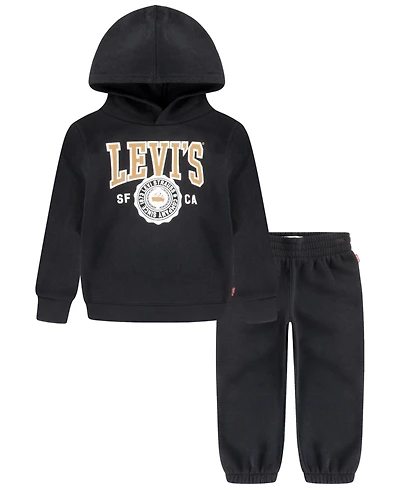 Levi's Toddler Boys 2-Piece Pullover Hoodie and Joggers Set