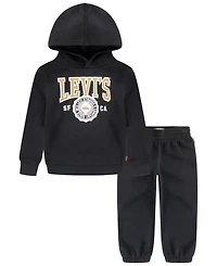 Levi's Toddler Boys 2-Piece Pullover Hoodie and Joggers Set