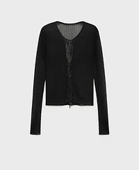 Mango Women's Ties Knitted Cardigan