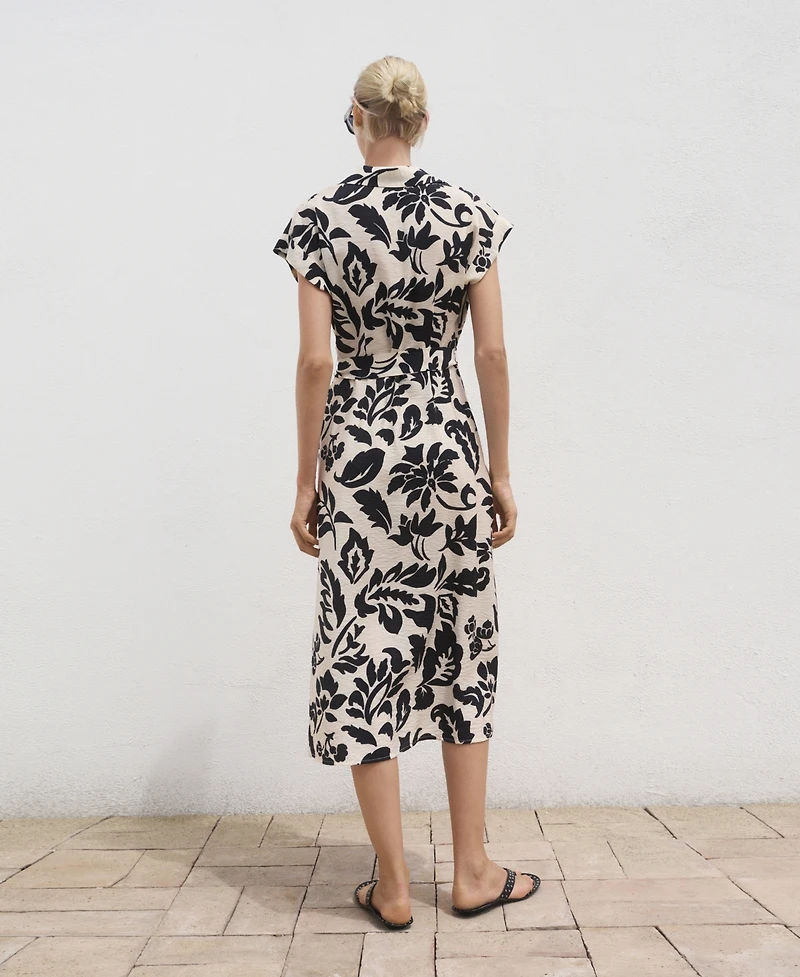 Mango Women's Floral Print Shirt Dress