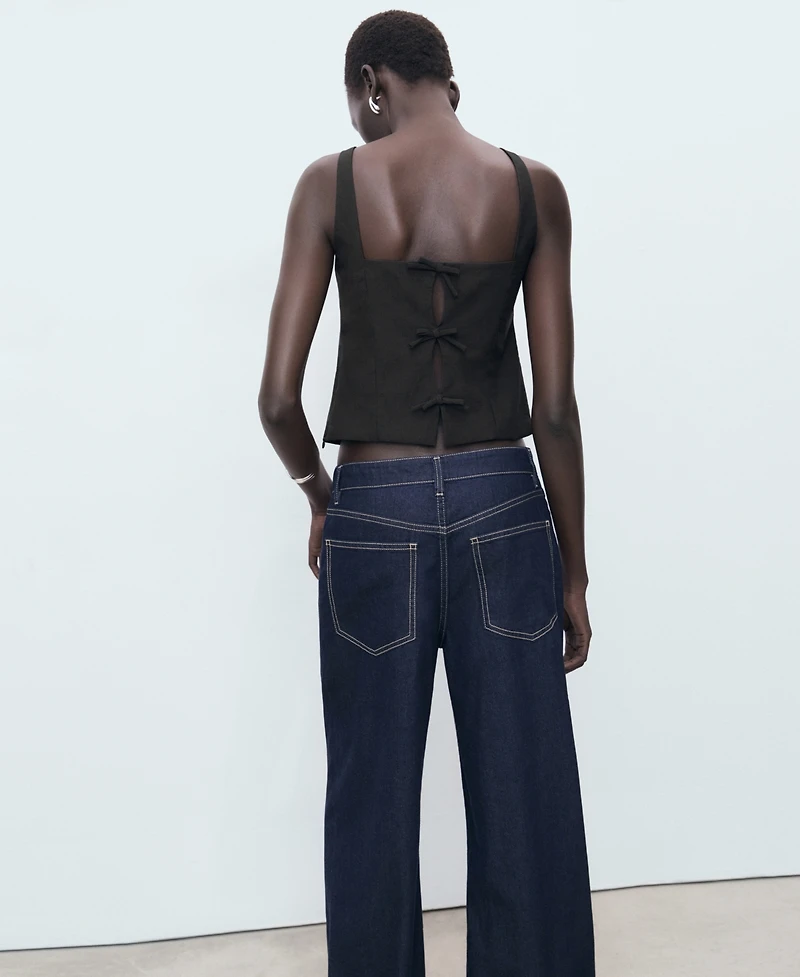 Mango Women's Back Tie Top