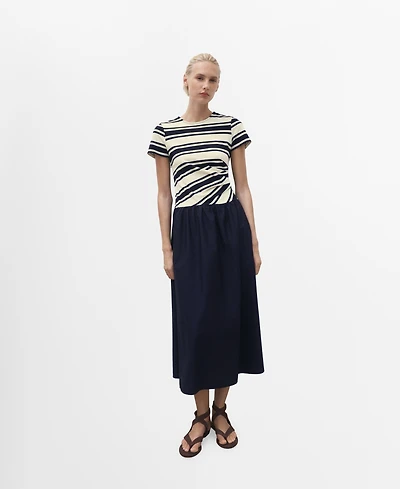 Mango Women's Mixed Striped Dress