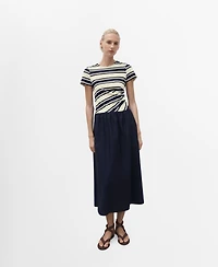 Mango Women's Mixed Striped Dress