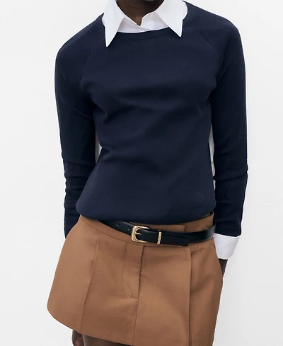 Mango Women's Long-Sleeved Fine-Knit Sweater