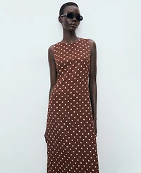 Mango Women's Polka Dot Midi Dress