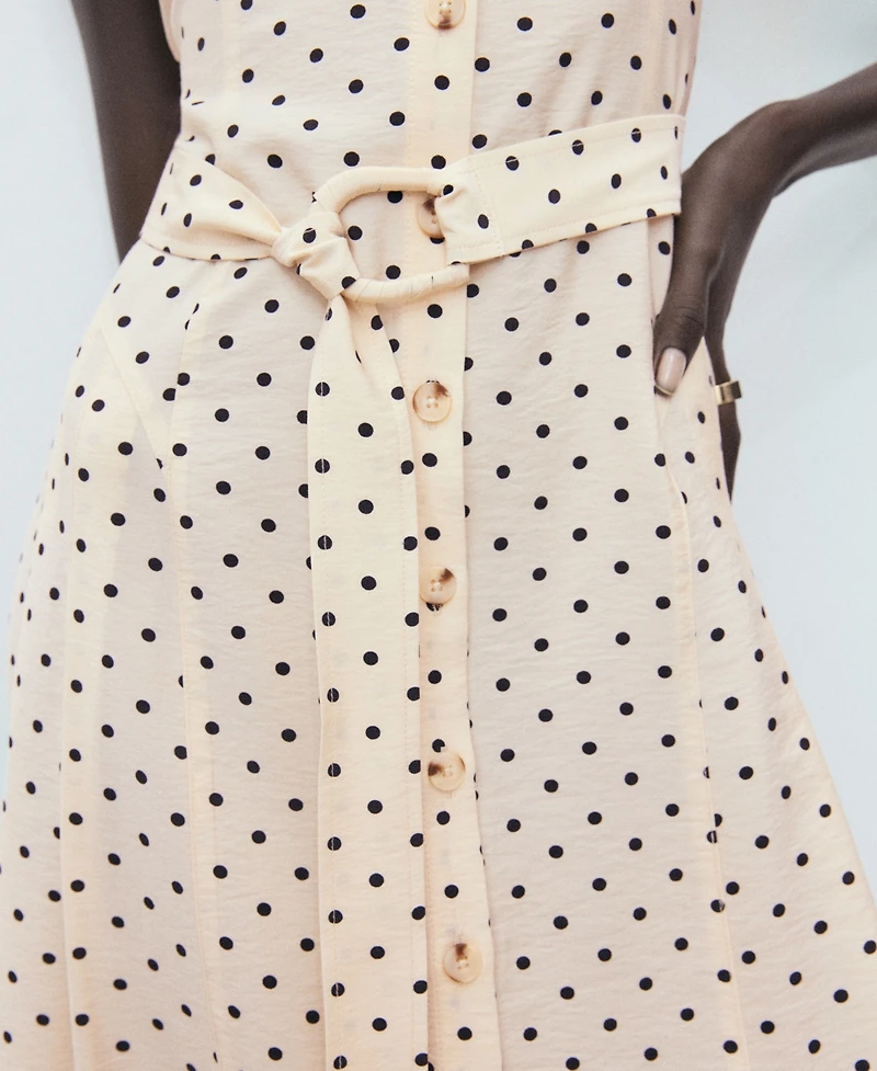 Mango Women's Polka Dot Shirt Dress
