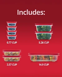 Rubbermaid EasyStore Large Food Storage Containers with Lids, 18-Pc. Set