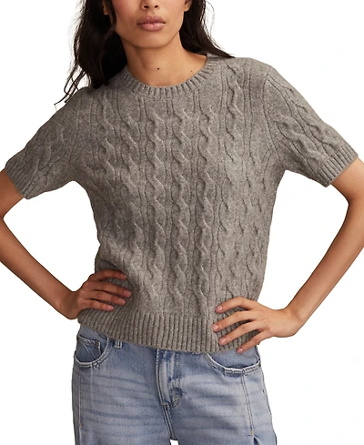 Lucky Brand Women's Cloud Soft Cable Sweater T-Shirt