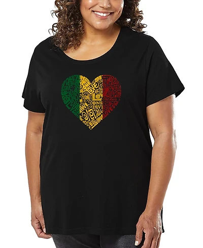 La Pop Art Plus One Love Heart Word T-Shirt