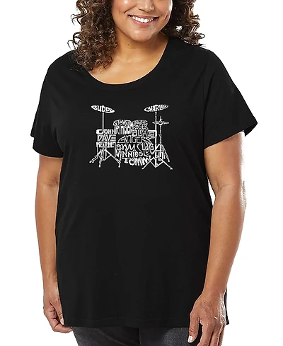 La Pop Art Plus Drums Word T-Shirt