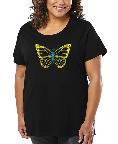 La Pop Art Plus Butterfly Word T-Shirt
