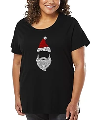 La Pop Art Plus Santa Claus Word T-Shirt