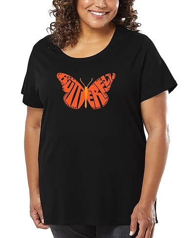 La Pop Art Plus Butterfly Word T-Shirt