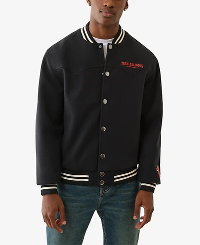 True Religion Men's Western Wool Varsity Jacket