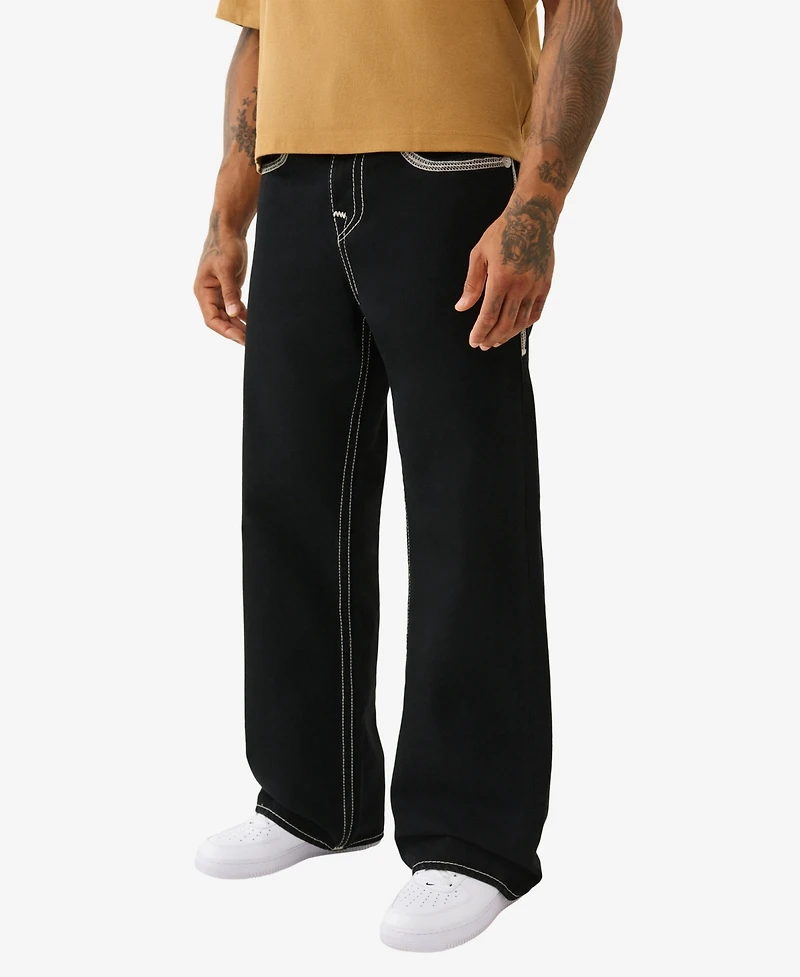 True Religion Men's Vinny Super Flatlock Flap Jeans