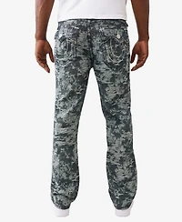 True Religion Men's Jacquard Bobby Super T Flap Baggy Jeans